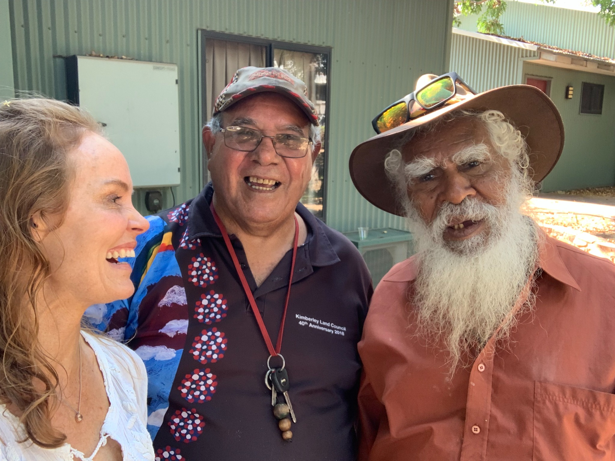 Verity in conversation with Aboriginal community leaders